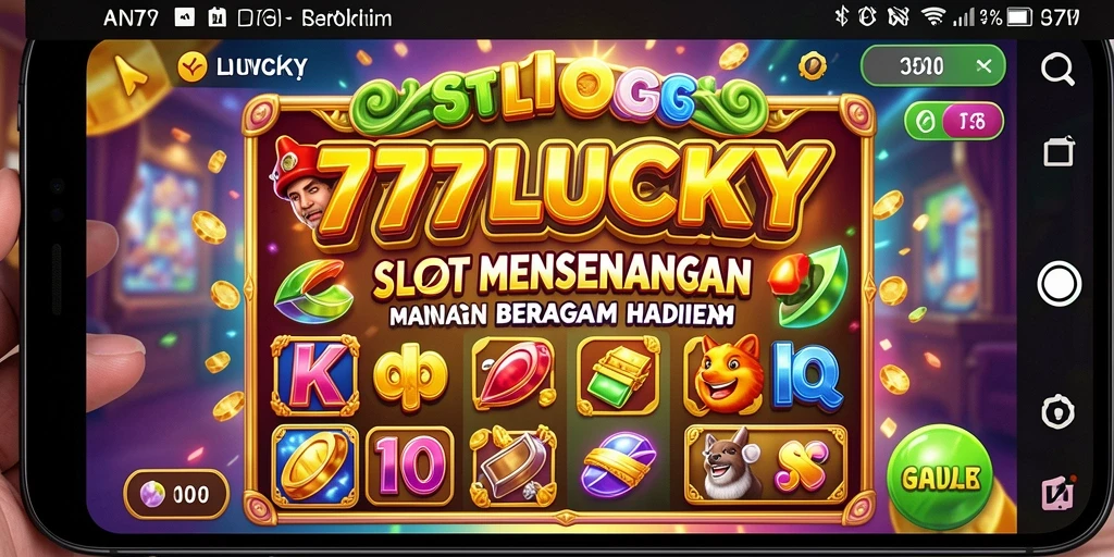 Tampilan seru gameplay Slot 777LUCKY yang penuh warna