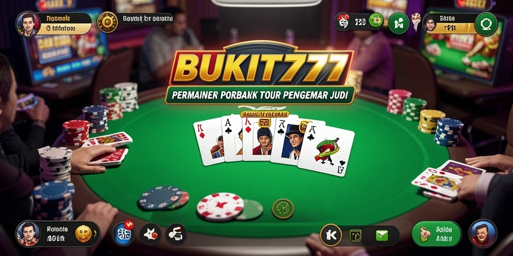 Tampilan gameplay BUKIT777 dengan aksi seru permainan Poker.