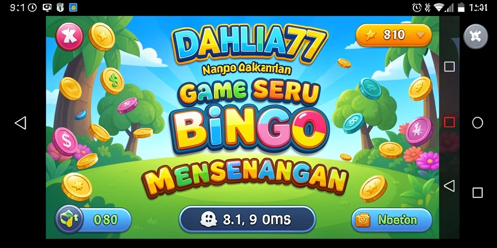 Tampilan gameplay DAHLIA77 dengan suasana Bingo yang seru.
