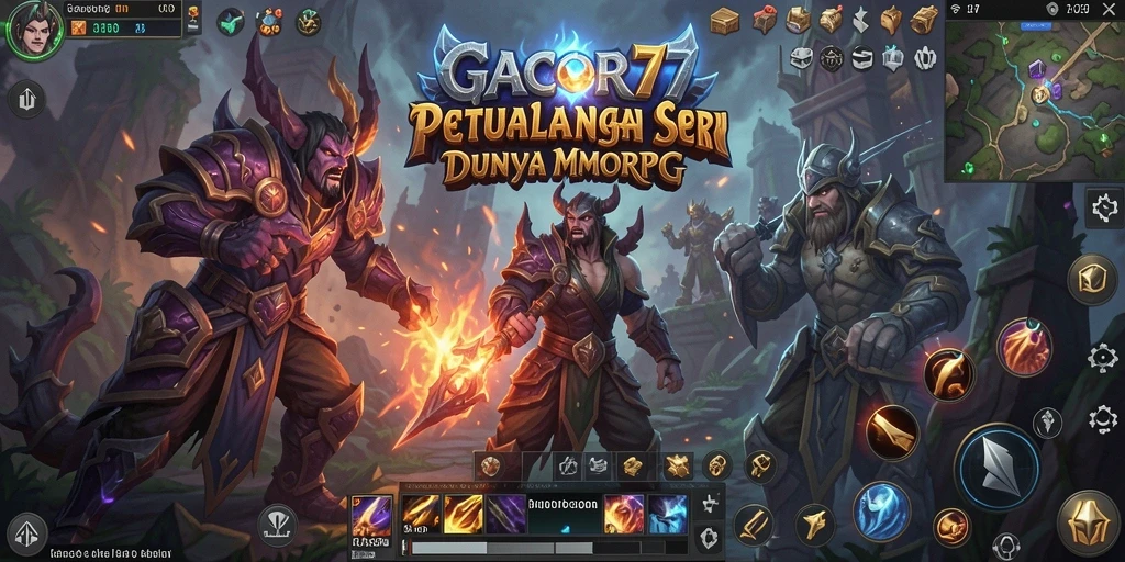 Tangkapan layar gameplay GACOR77 yang menampilkan petualangan menarik dalam dunia MMORPG.