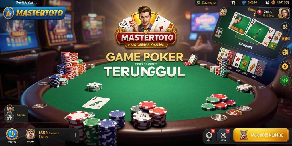 Tampilan seru gameplay MASTERTOTO dalam permainan poker.