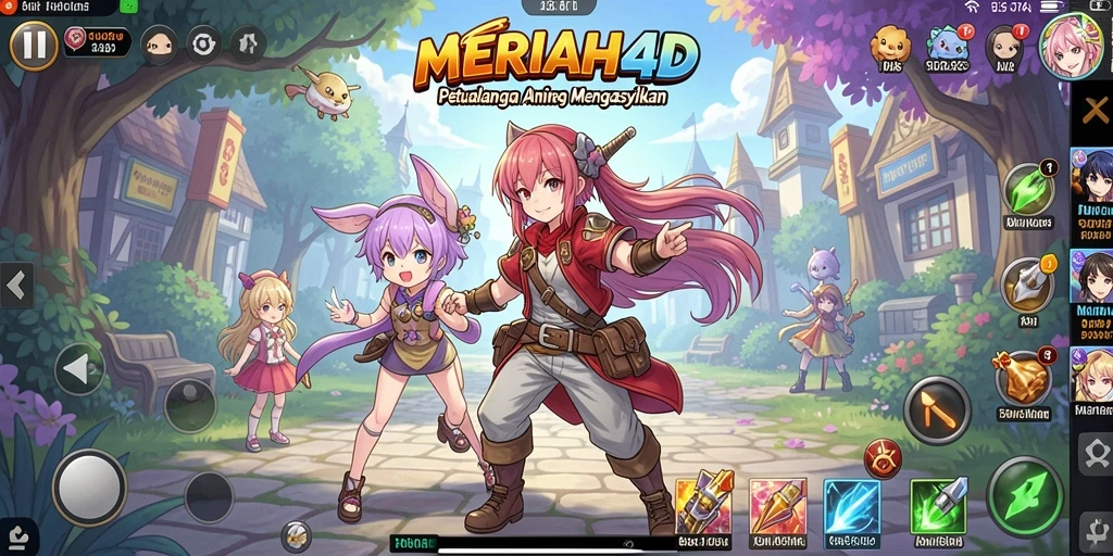 Tampilan menarik dari gameplay Anime di MERIAH4D.