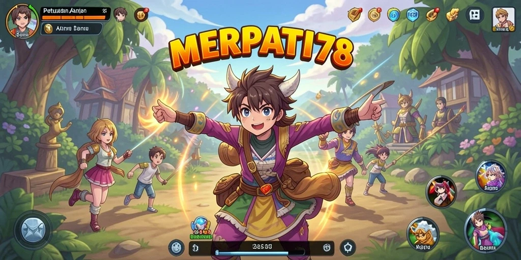 Screenshot gameplay MERPATI178 yang menunjukkan karakter anime beraksi.