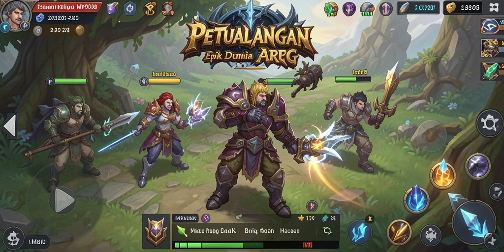 Gameplay seru MPO08 dengan karakter dan pertarungan epik.