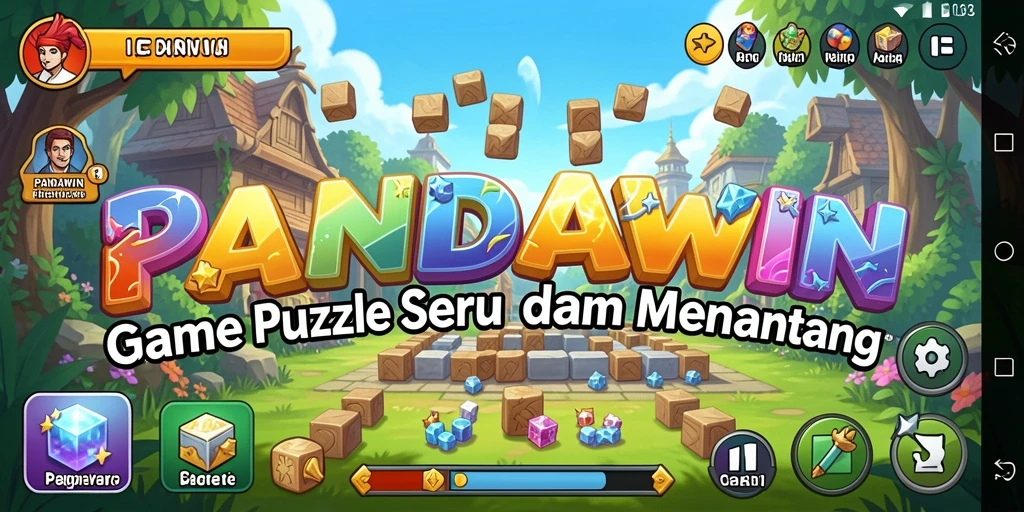 Tampilan gameplay menarik dari game puzzle PANDAWIN.
