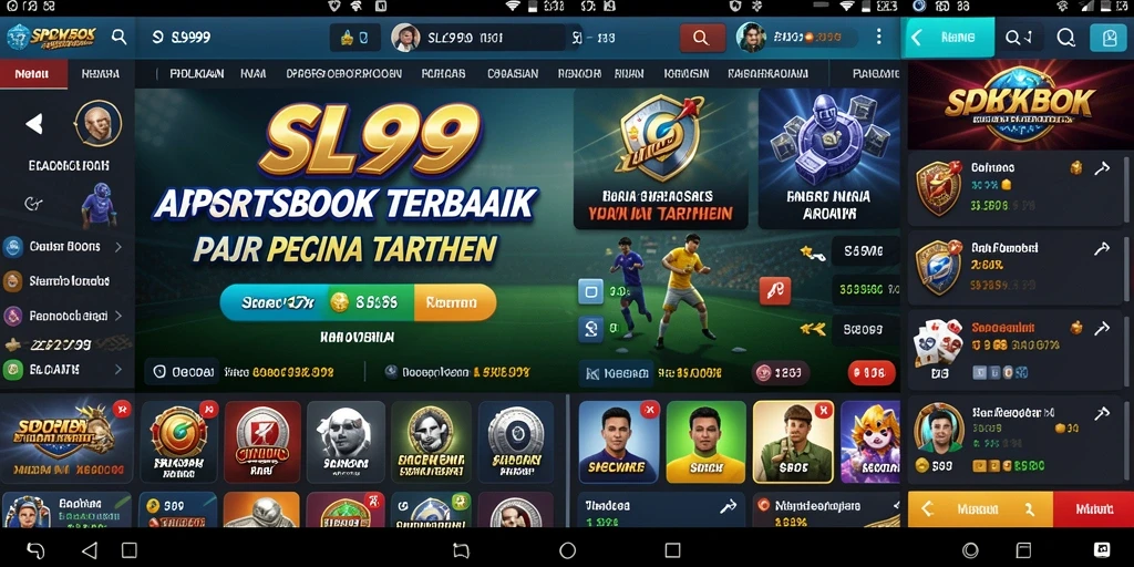 Tampilan menarik saat menggunakan SL999 untuk taruhan olahraga.