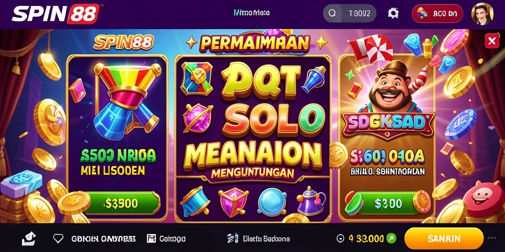 Tampilan menarik gameplay SPIN88 dengan berbagai tema Slot.